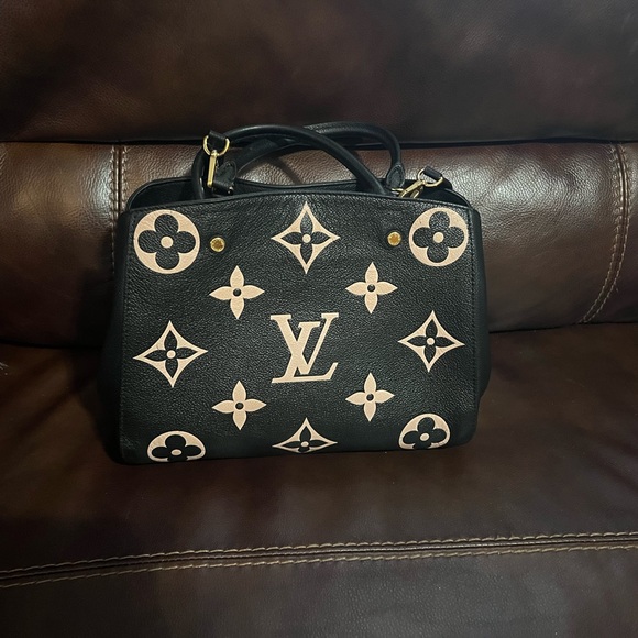 Louis Vuitton Montaigne Empreinte Gigante MM Black Beige - Picture 4 of 9